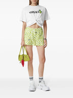 T-shirts T-shirt crop fraises Versace Blanc Femme