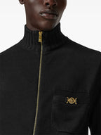 Sweatshirts Veste zippée en cachemire Versace Noir Homme