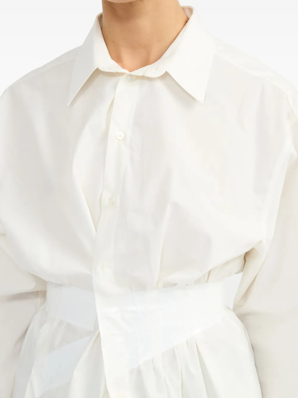 Shirts Fitted White Shirt Mm6 White Femme