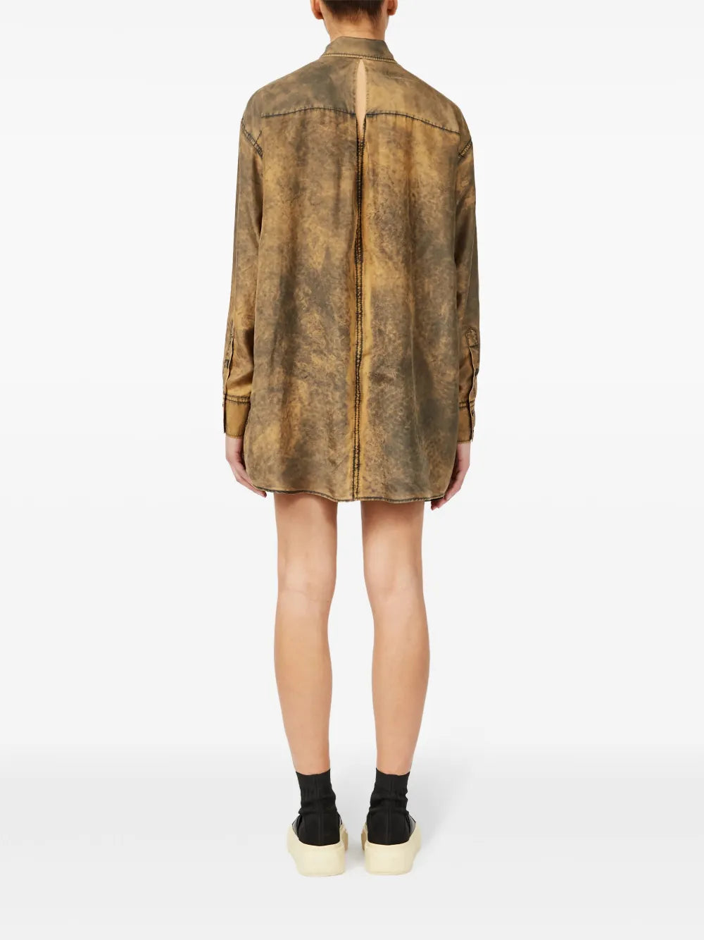 Hemden Langarmhemd mit gewaschenem Effekt Mm6 Braun Femme