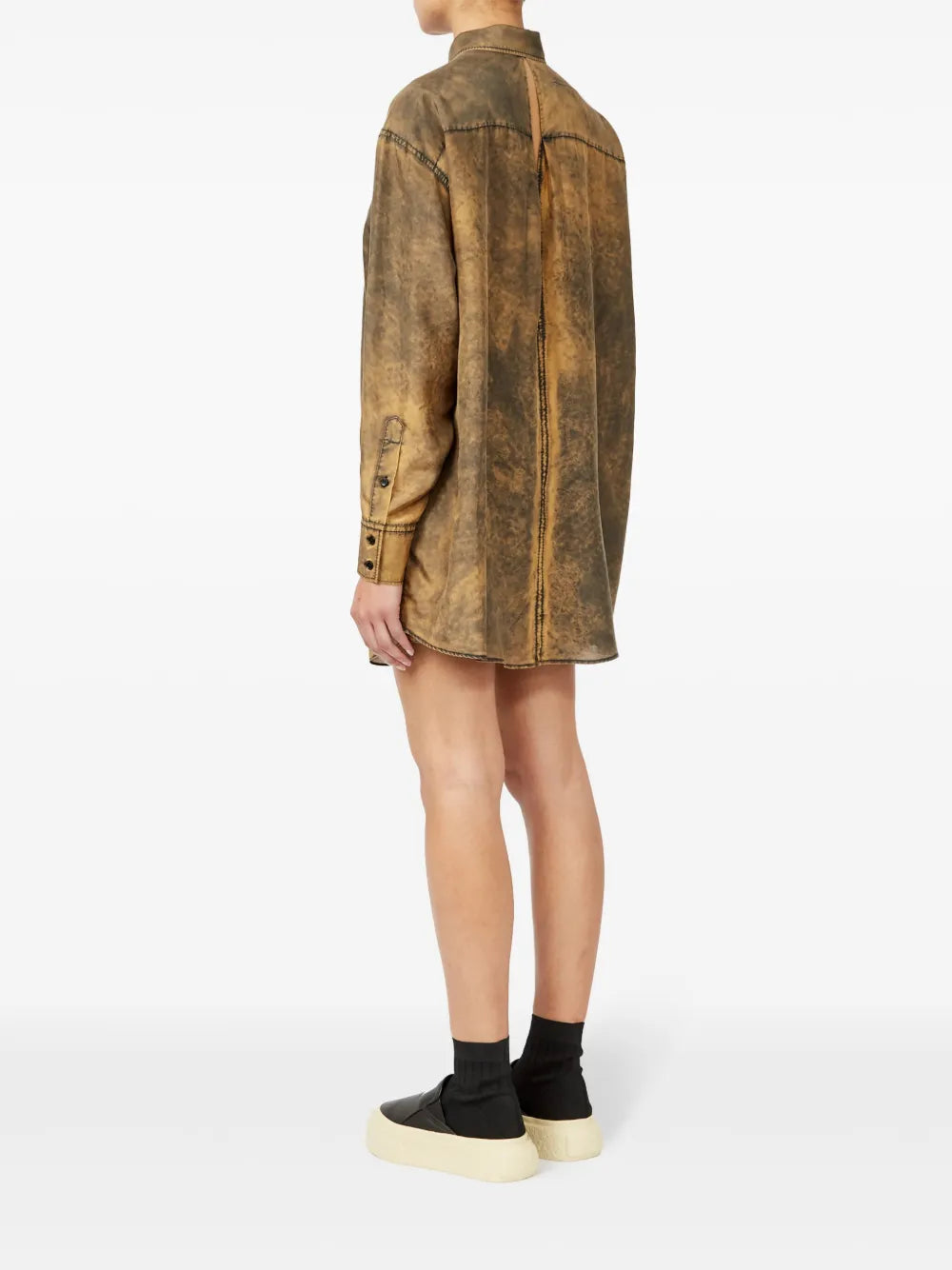 Hemden Langarmhemd mit gewaschenem Effekt Mm6 Braun Femme