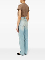Pantalones Jeans de Banda Adhesiva Mm6 Azul Femme