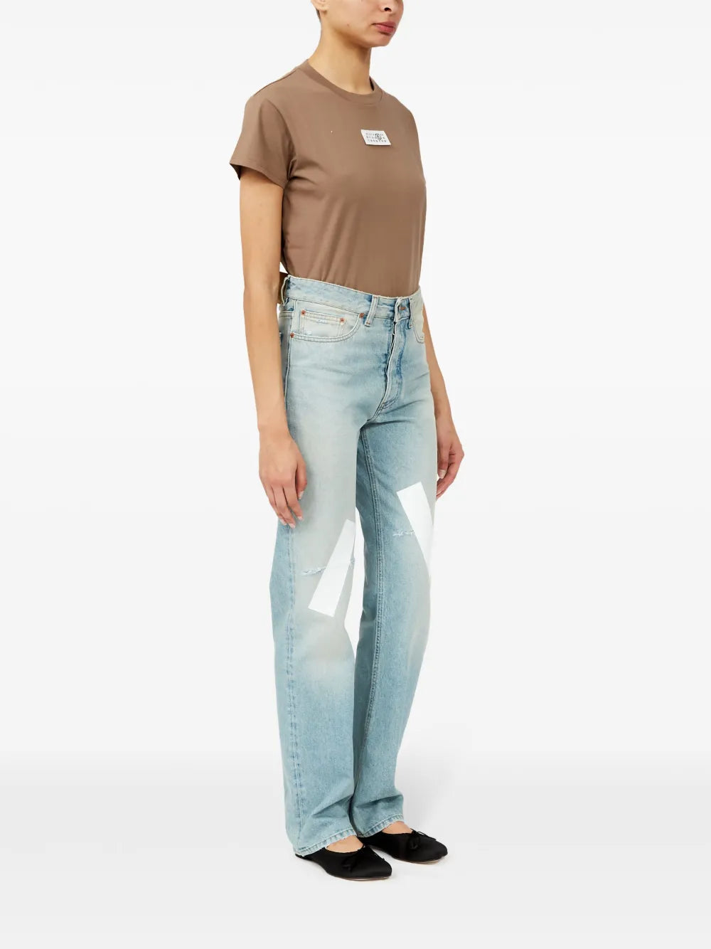 Hosen Tape Band Jeans Mm6 Blau Femme