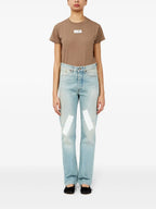 Pantalones Jeans de Banda Adhesiva Mm6 Azul Femme