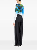 Pantalones Pantalones de Seda Mm6 Negro Femme