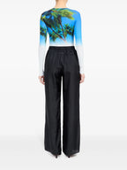 Pantalones Pantalones de Seda Mm6 Negro Femme