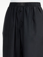 Pantalones Pantalones de Seda Mm6 Negro Femme