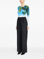 Pantalones Pantalones de Seda Mm6 Negro Femme