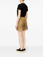 ショートパンツ シルクショーツ Mm6 茶色 Femme