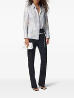 Shirts Barocco Silk Shirt Versace Gray Femme
