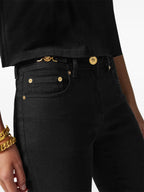 Pantalons Jeans slim noir Versace Noir Femme