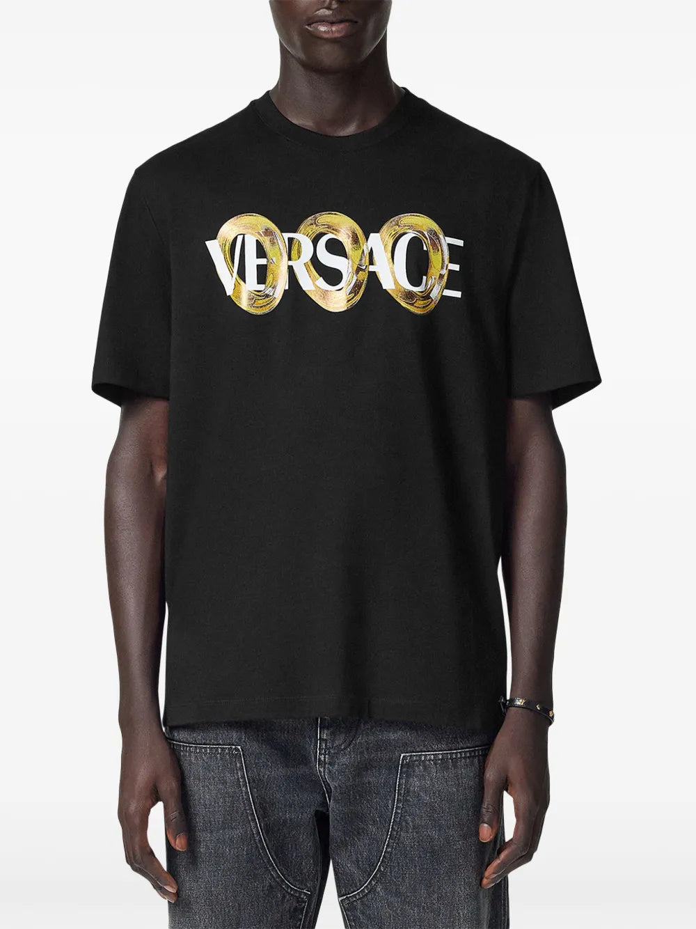 T-Shirts Maxi Chain T-shirt Versace Schwarz Homme