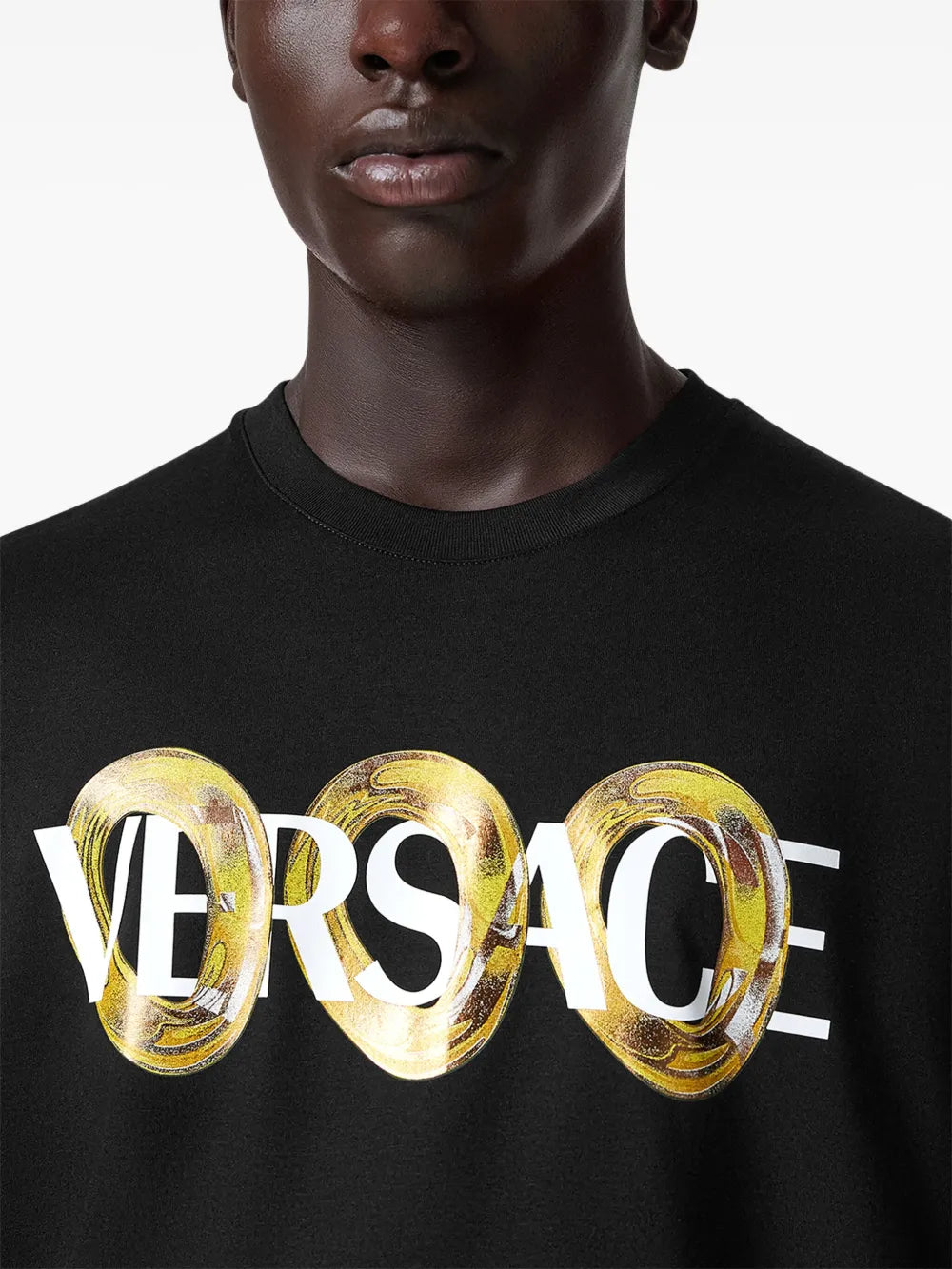 T-Shirts Maxi Chain T-shirt Versace Schwarz Homme