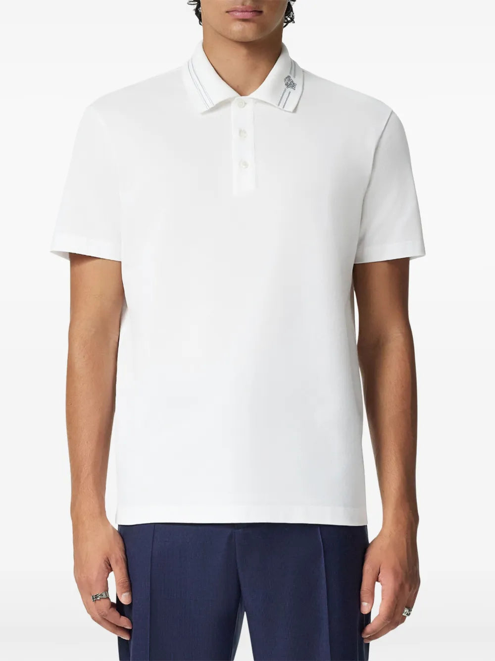 Polos Polo Medusa Versace Blanc Homme
