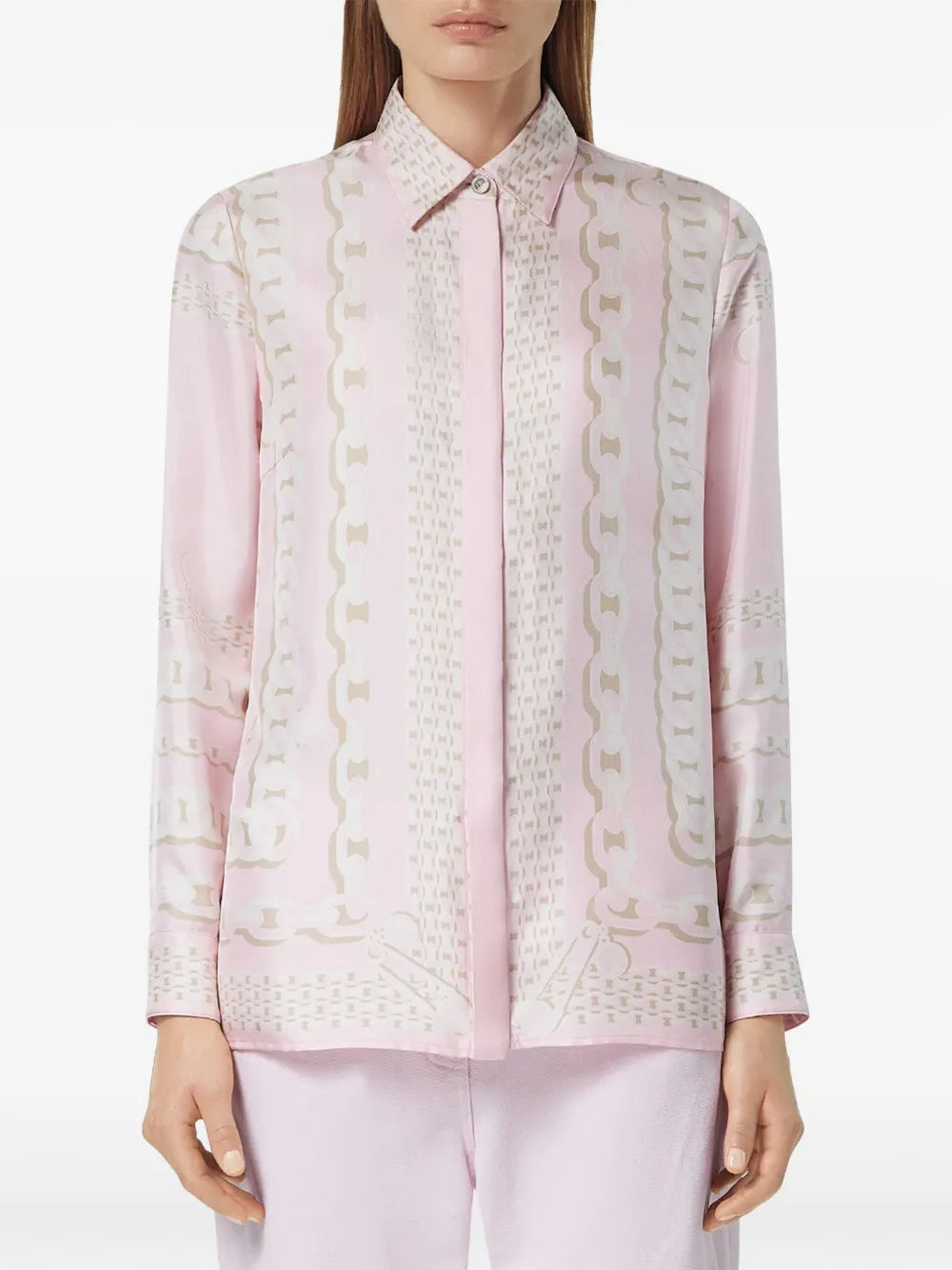 Camisas Camisa de Seda Versace Rosa Femme