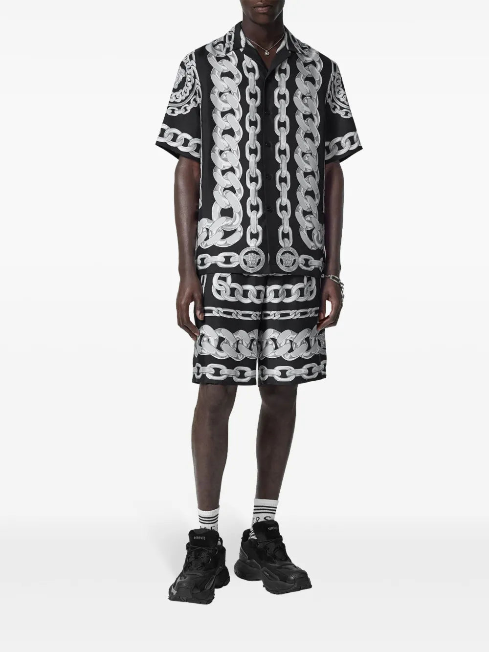 Shorts Short Medusa Chains Versace Black Homme