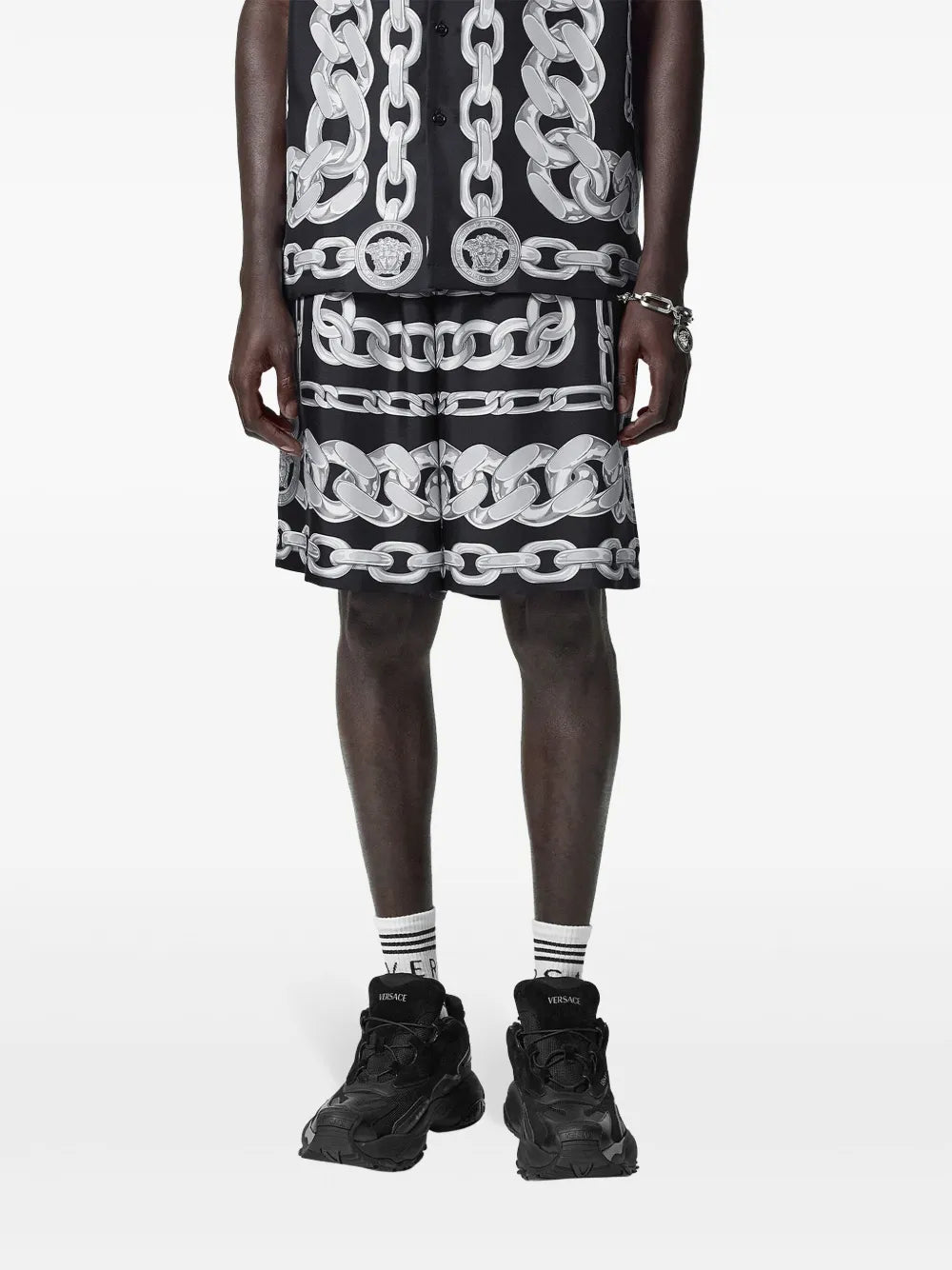 Shorts Short Medusa Chains Versace Black Homme