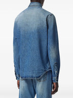 Shirts Denim Shirt Versace Blue Homme