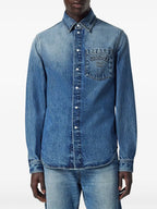 Shirts Denim Shirt Versace Blue Homme
