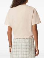 T-Shirts Safety Pin Crop T-Shirt Versace Beige Femme