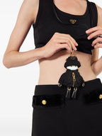 Top Bra con Logo Prada Nero Femme