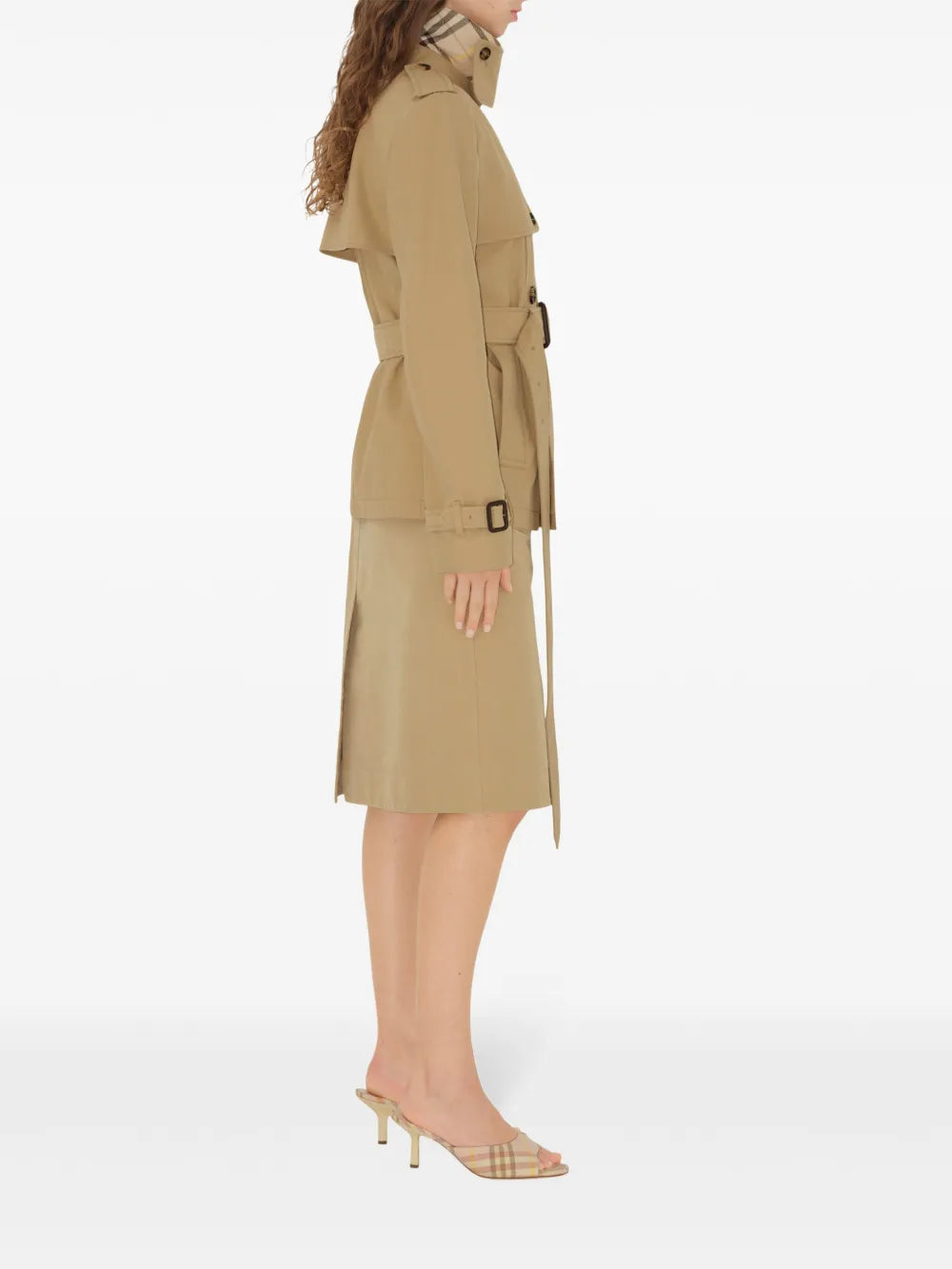 Cappotti Cappotto Trench Corto Burberry Beige Femme