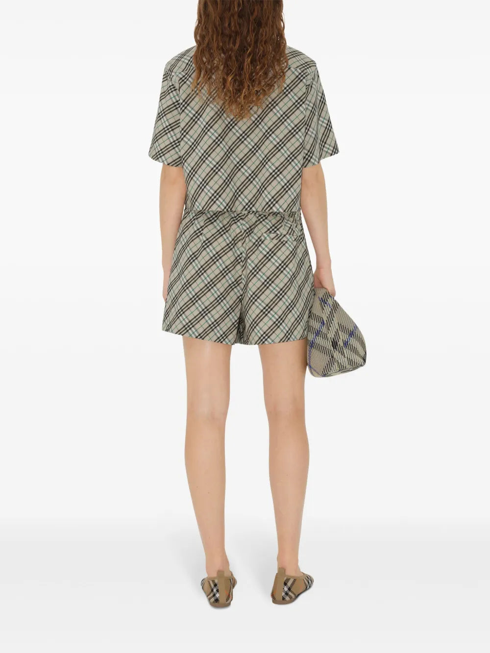 Shorts Short à carreaux Burberry Beige Femme