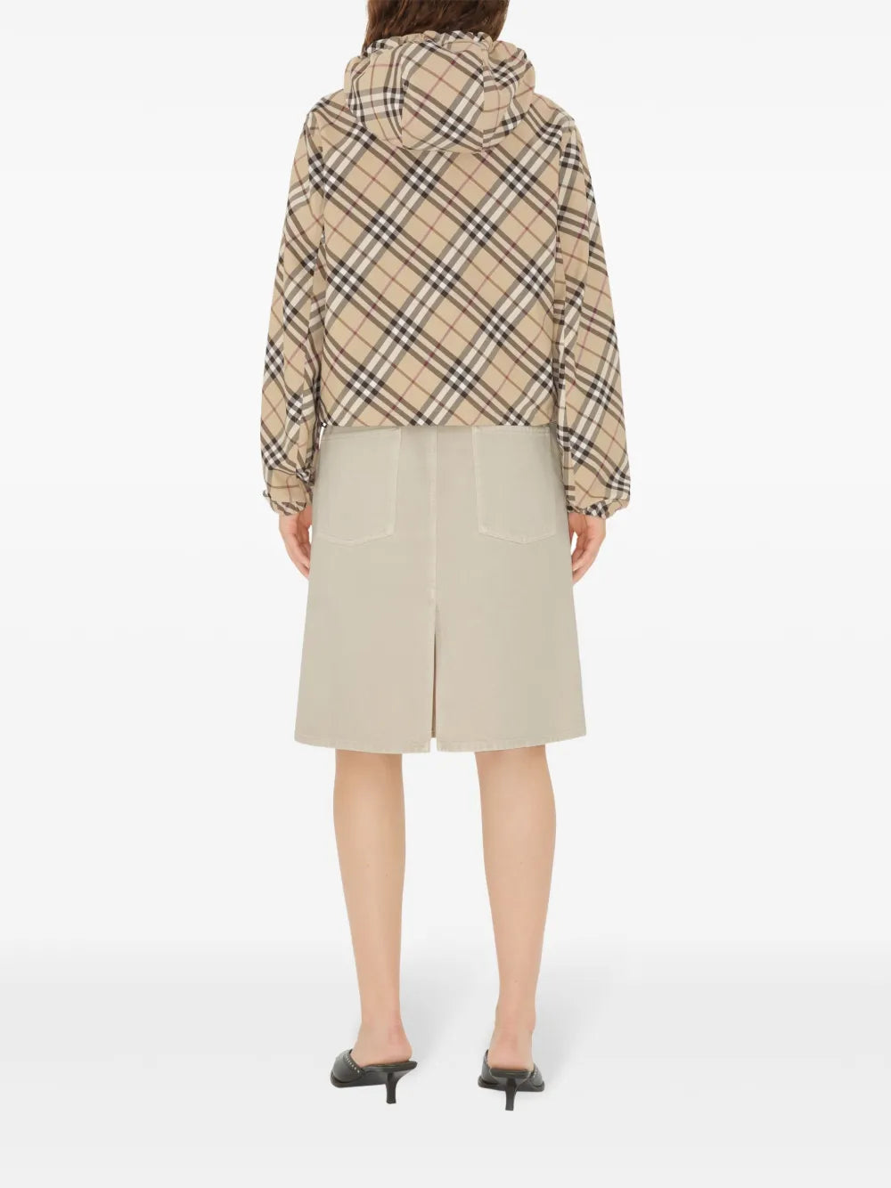 Jacken Cavalier Check Windbreaker Burberry Beige Femme