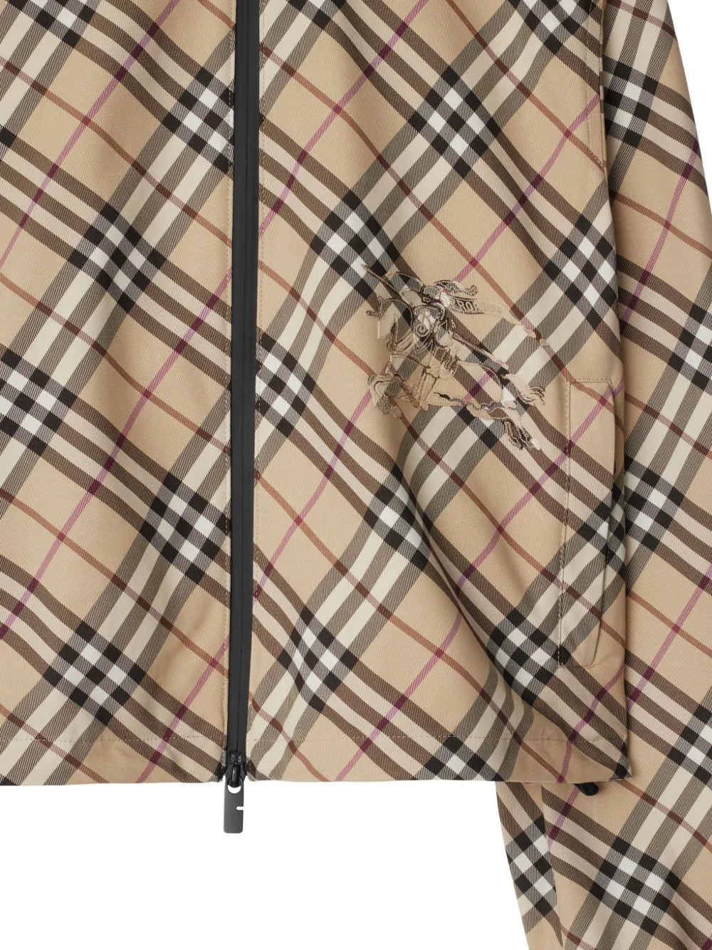 Jacken Cavalier Check Windbreaker Burberry Beige Femme