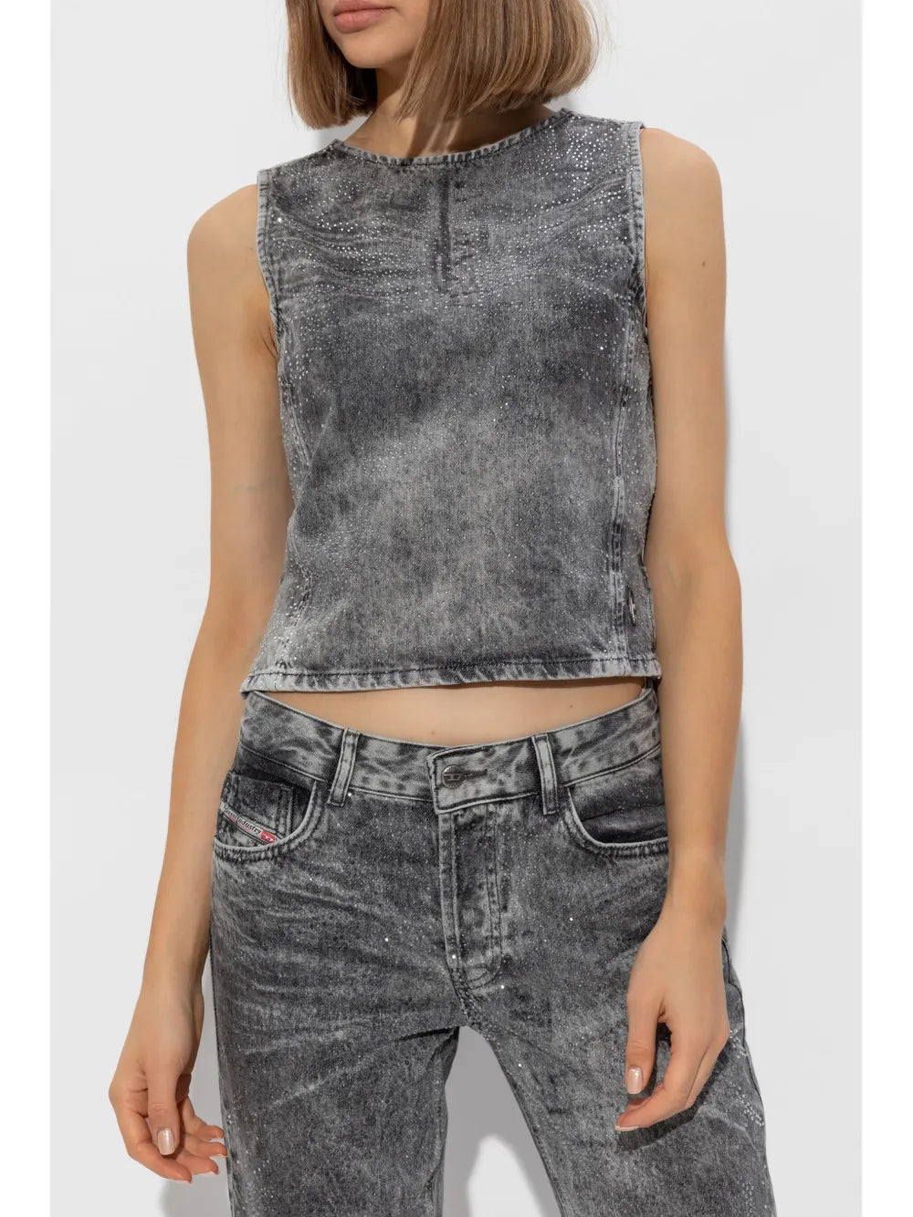 Tops Embellished Top De-Pinar-S Diesel Gray Women