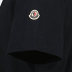 T-shirts Besticktes T-Shirt aus Baumwolle in Marineblau Moncler Bleu foncé Homme