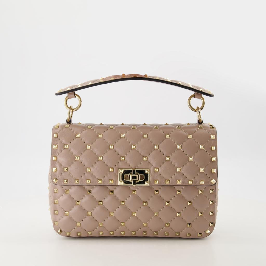 Handtaschen und schultertaschen Rockstud Spike Tasche Valentino Garavani Beige Femme