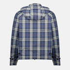 Imagen de la chaqueta reversible a cuadros en azul marino de Burberry para Hombre - Temporada Primavera-Verano 2026 - Vista Detallada_2