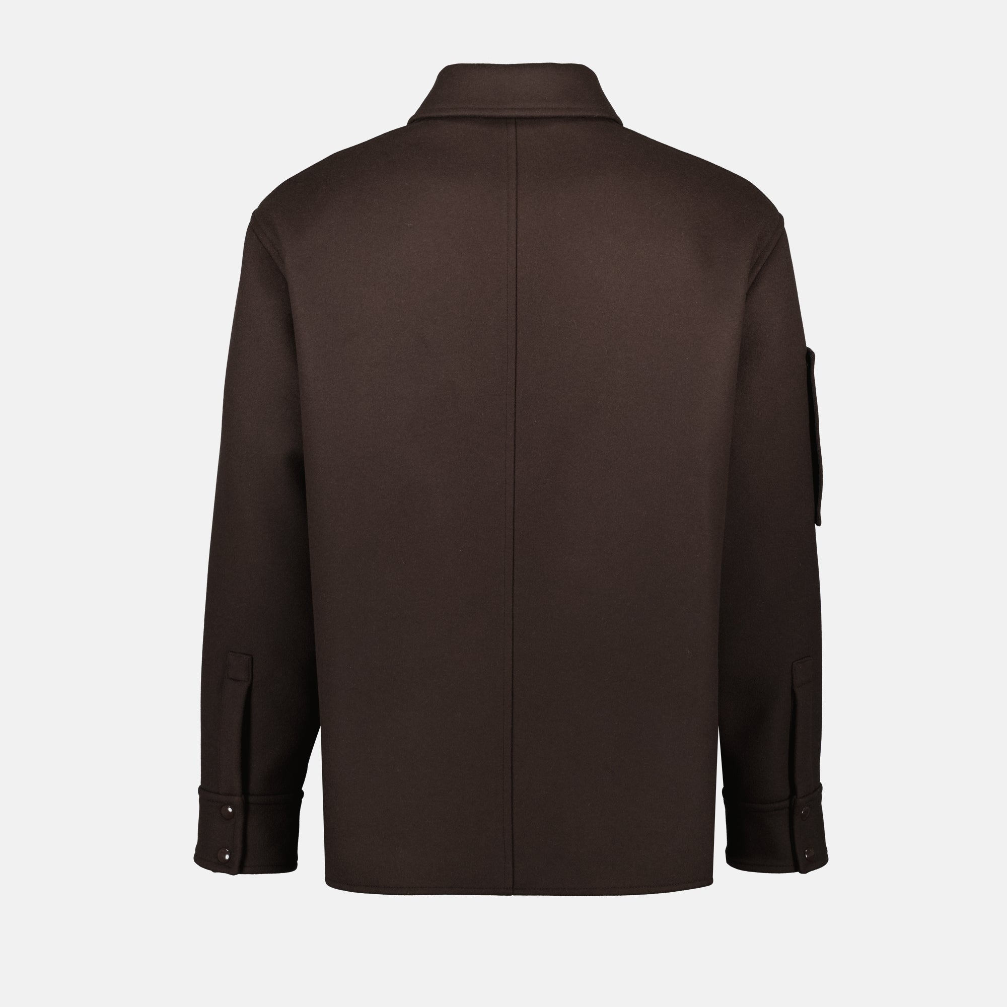 Image of the Courrèges Men's Wool Overshirt - Autumn-Winter 2025 - Detailed View_2