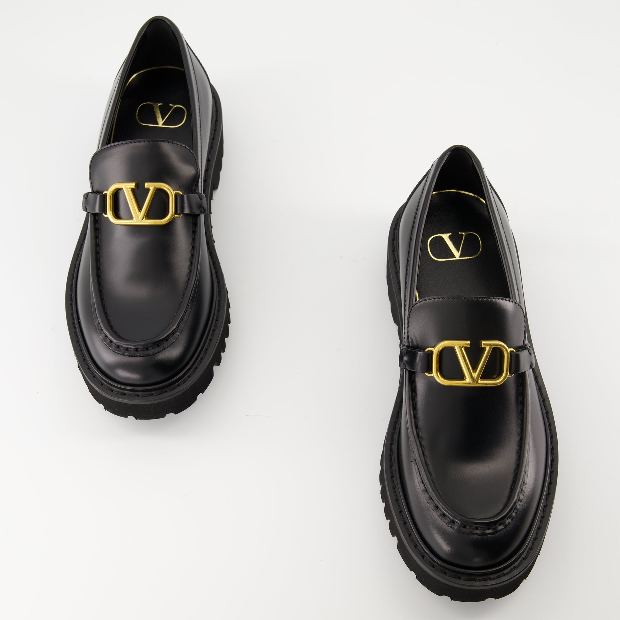 Mocassins VLogo Loafers Valentino Garavani Noir Femme
