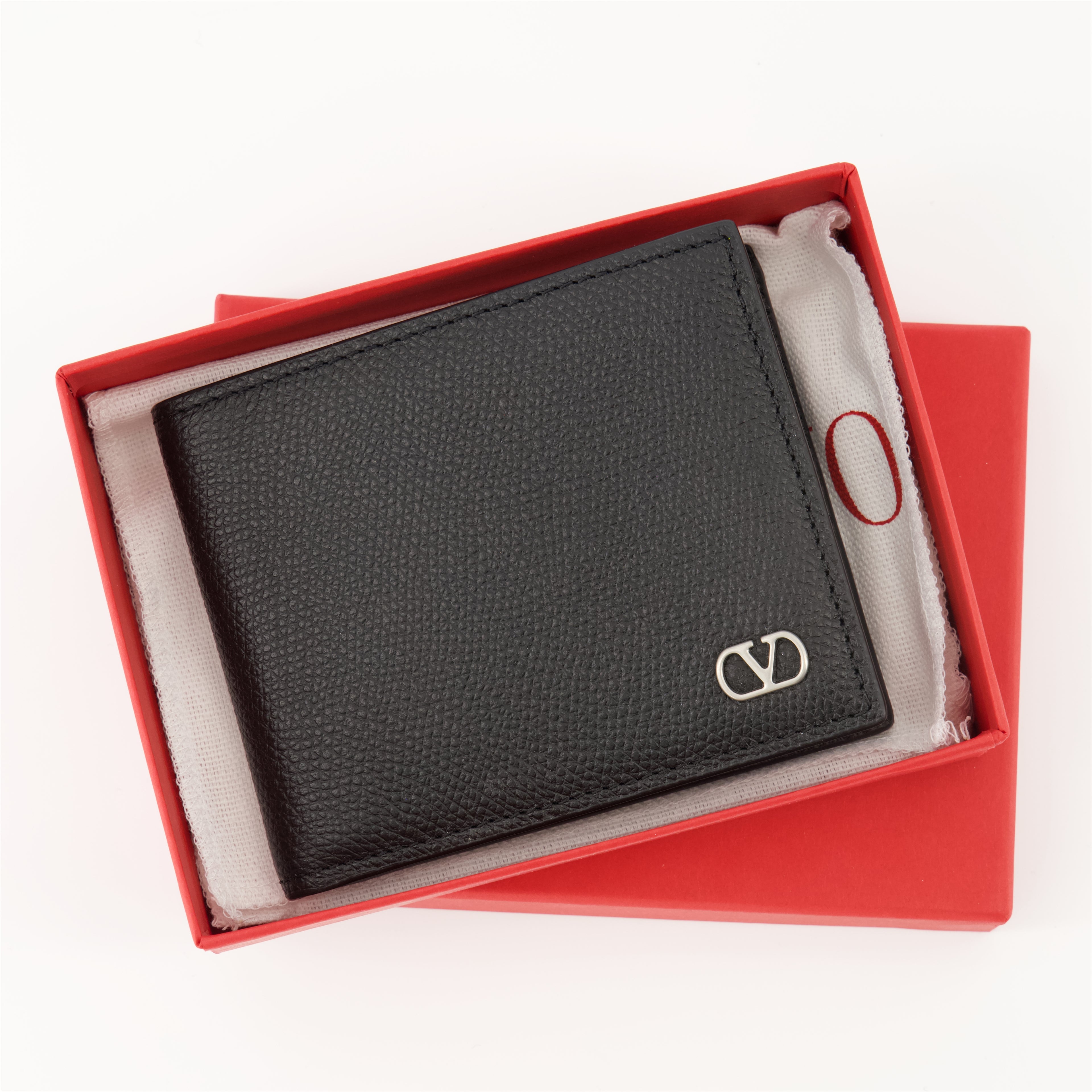 Small leather goods VLogo Wallet Valentino Garavani Black Homme