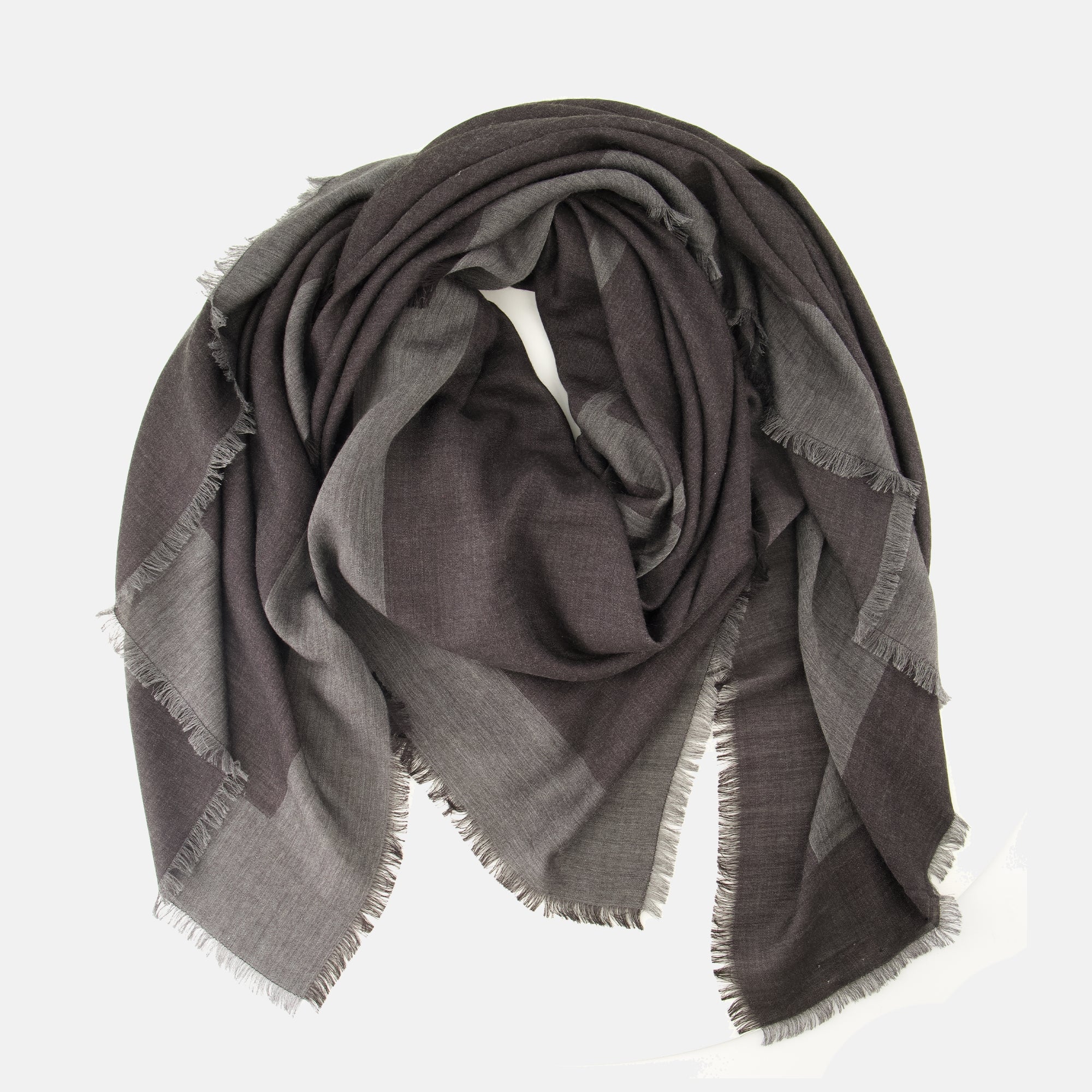 Écharpes, foulards et gants 그레이 캐시미어로 만든 카상드르 실크 스퀘어 Saint Laurent Gris Homme