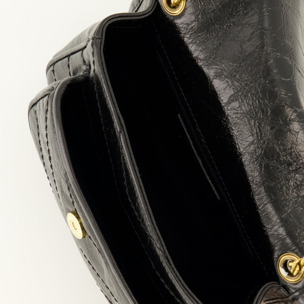 Sacs à main et épaule Niki mini schwarze Lederhandtasche Saint Laurent Noir Femme