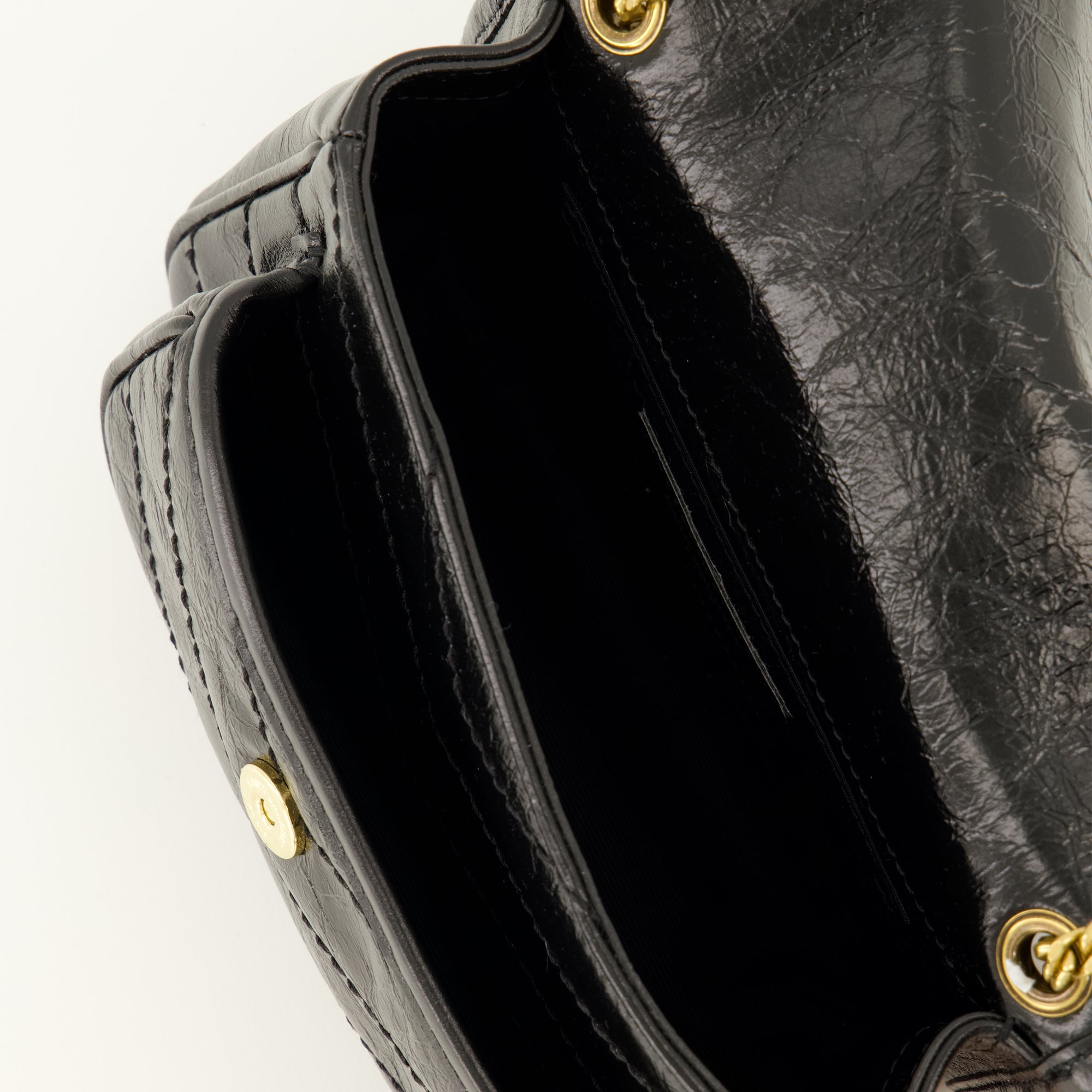 Sacs à main et épaule Niki ミニ ブラック レザー バッグ Saint Laurent Noir Femme