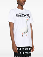 티셔츠 거위 티셔츠 Moschino 하얀색 Femme