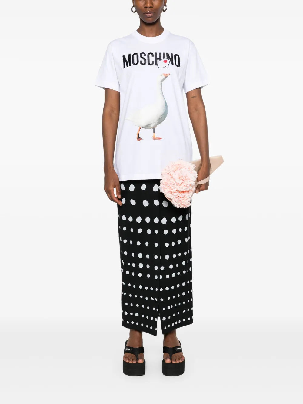 T-shirts T-shirt Oie Moschino Blanc Femme