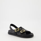 Chaussures ouvertes Sandales Fendi Feel Fendi Noir Femme