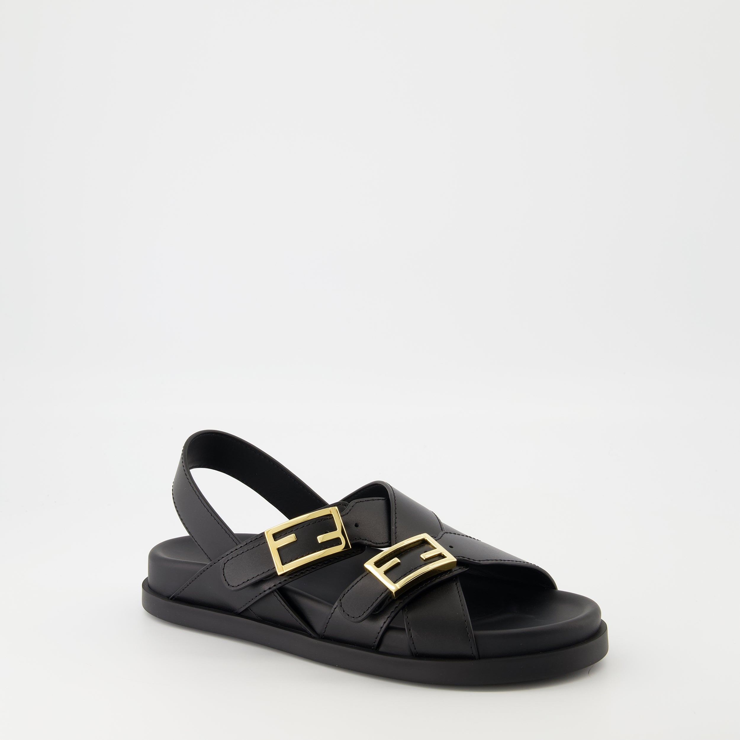 Offene schuhe Fendi Feel Sandalen Fendi Schwarz Femme