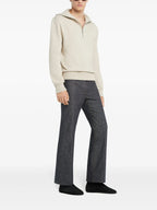 Knitwear Zip Collar Sweater Courrèges Beige Homme