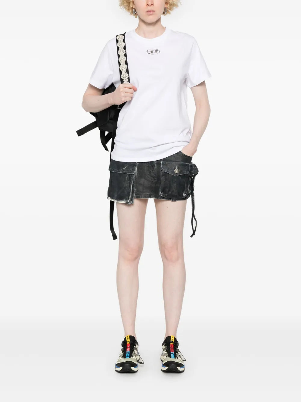 T-Shirts D-Uncuntie Weißes T-Shirt Diesel Weiß Femme