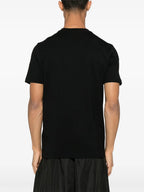 T-shirt T-Shirt con Logo Ricamato Moncler Nero Homme