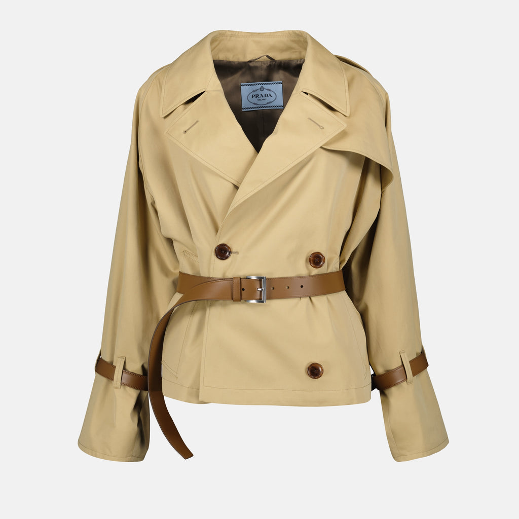 Casacos Casaco Trench Curto Prada Bege Femme