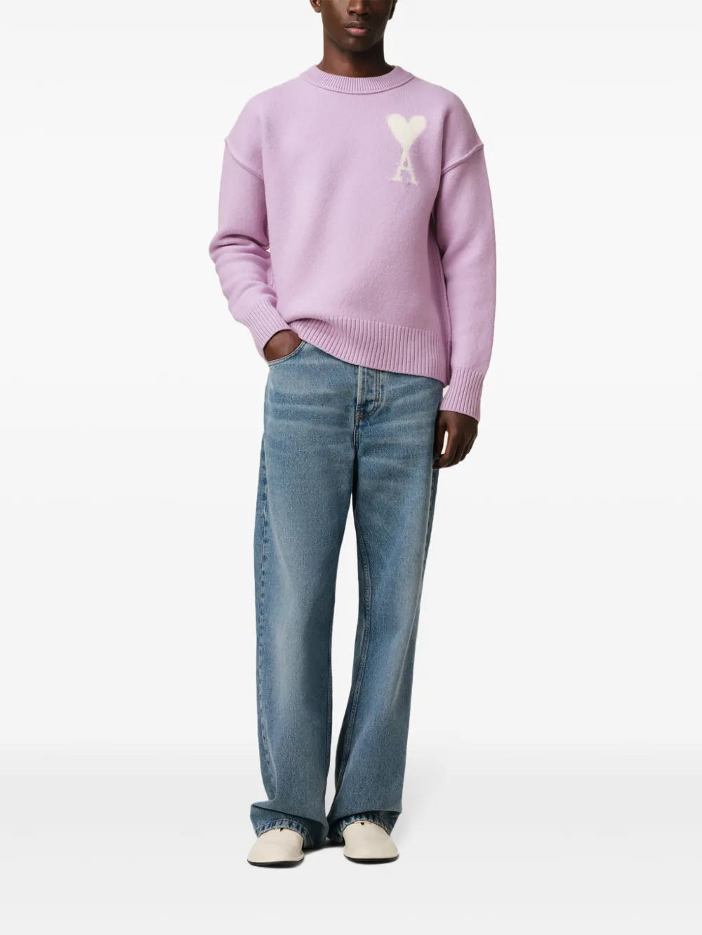 Strickwaren Ami de coeur Pullover Ami PARIS Lila Unisex