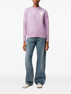Strickwaren Ami de coeur Pullover Ami PARIS Lila Unisex