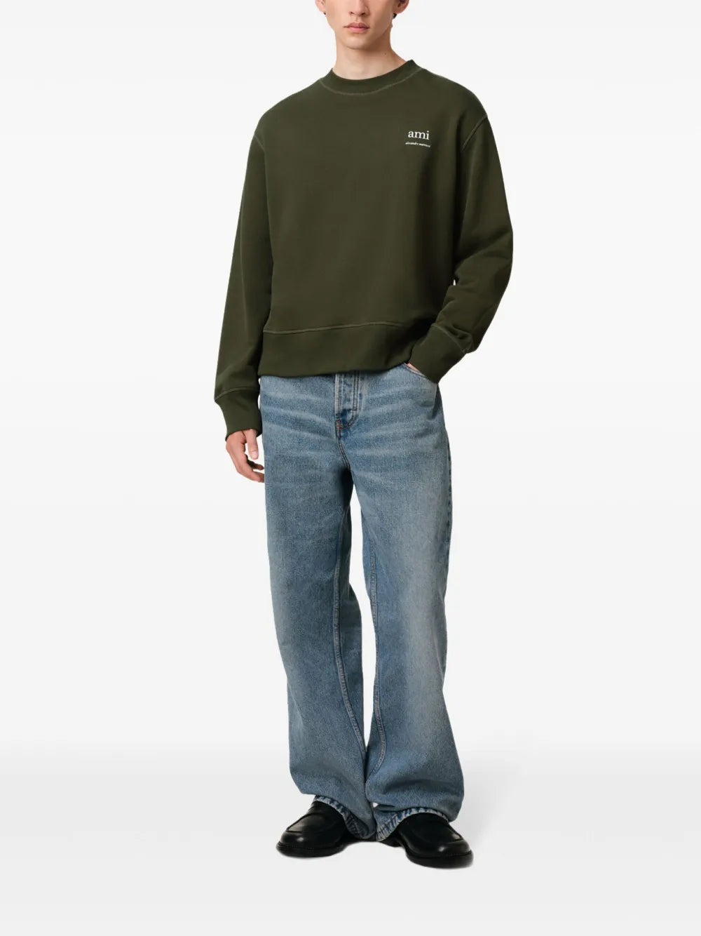 Sweatshirts Sweatshirt Alexandre Mattiussi Ami PARIS Kaki Homme